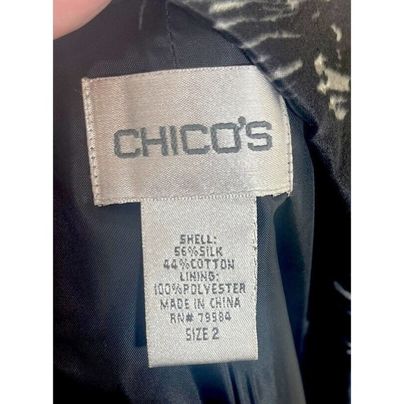 Chico's Monochrome Brushstroke Blazer - Picture 5 of 9